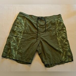 Tommy Bahama Men’s Green Asian Print Swim Trunks Shorts